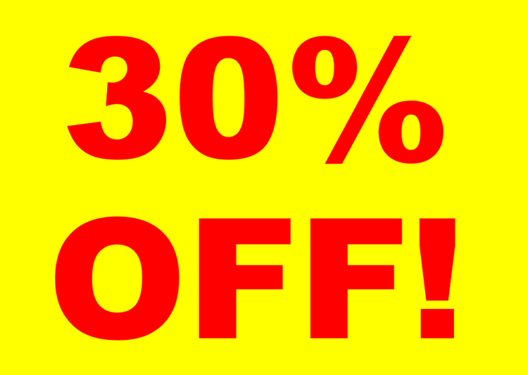 30% OFF!